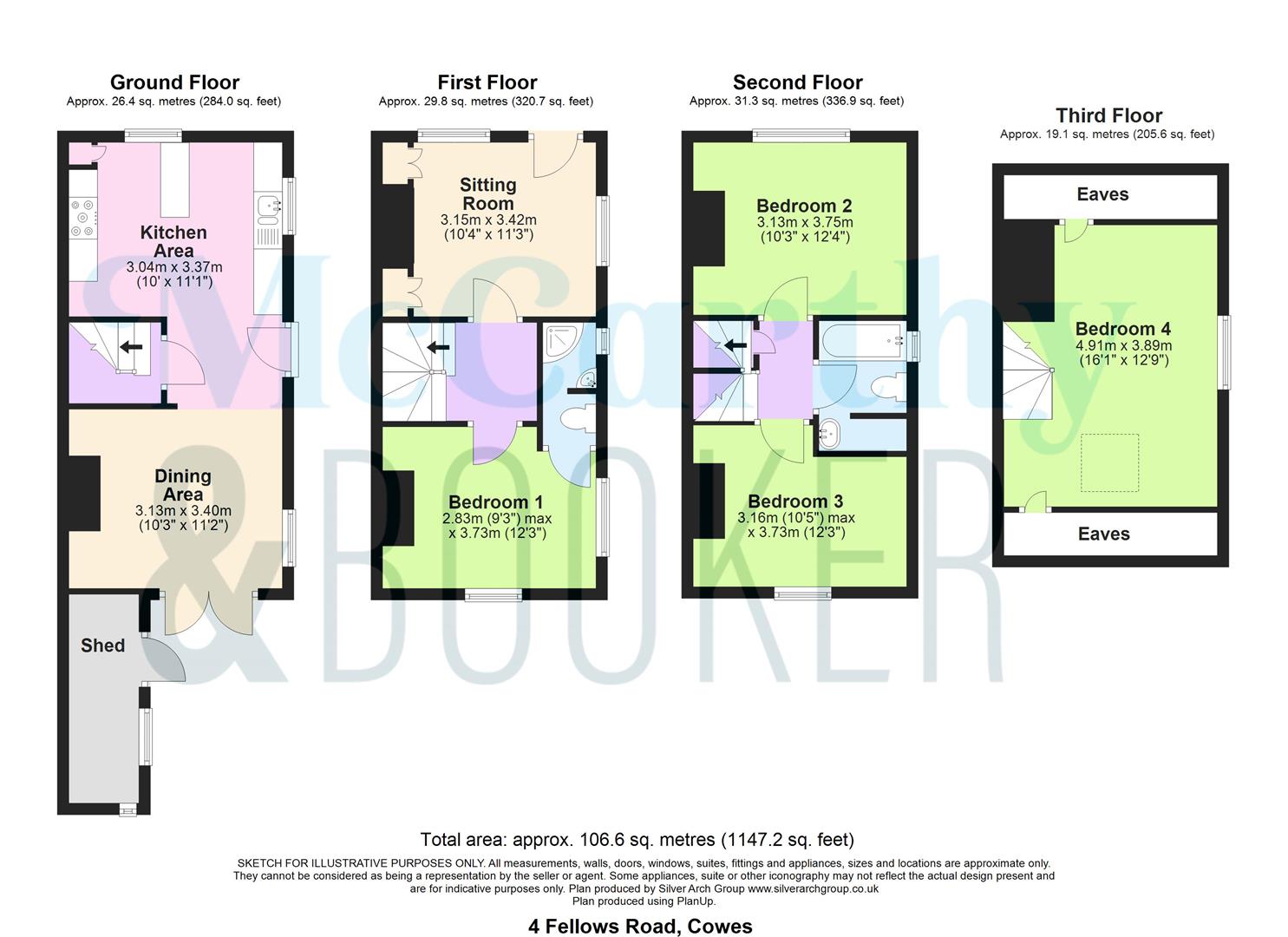 PERIOD PROPERTY - Fellows Road, Cowes floorplan